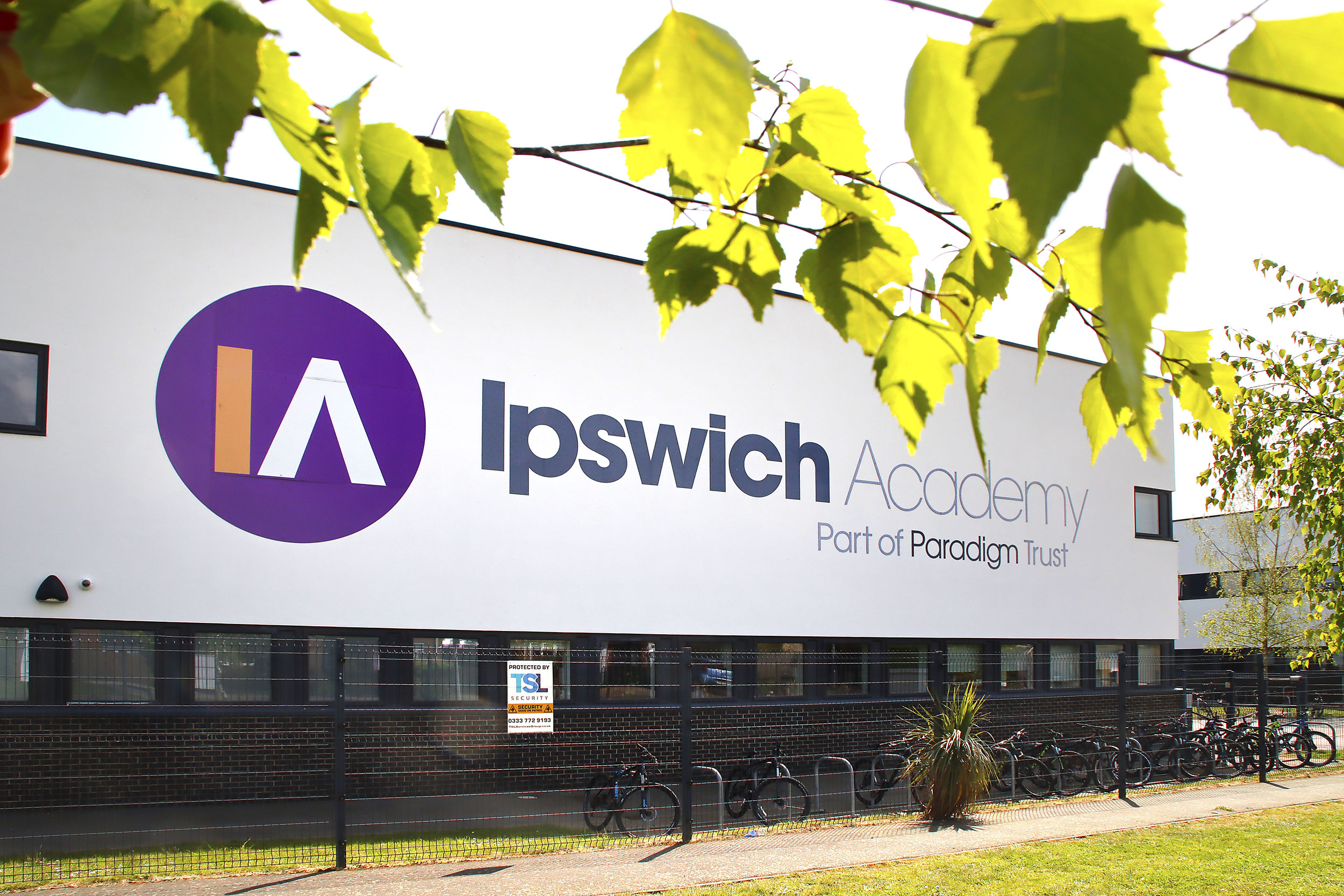 The front of Ipswich Academy